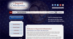 Desktop Screenshot of giegerichorthodontics.com